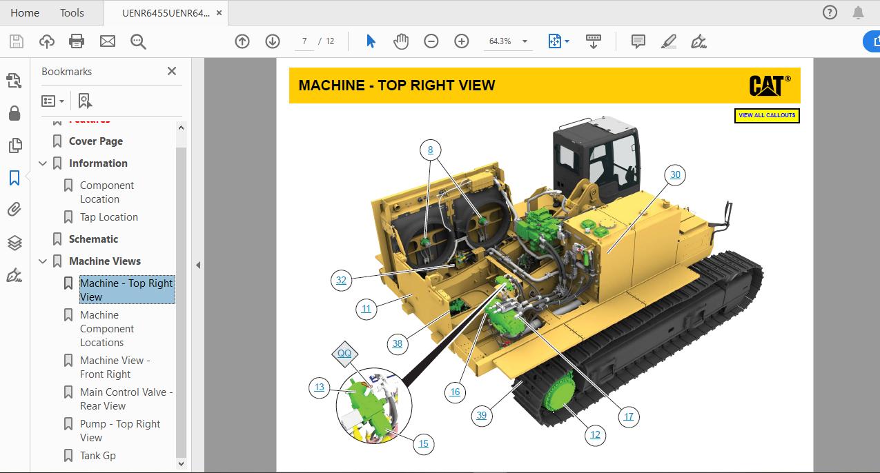 CAT 390F HSM1 UP Excavator Hydraulic Electrical System Attachment 5