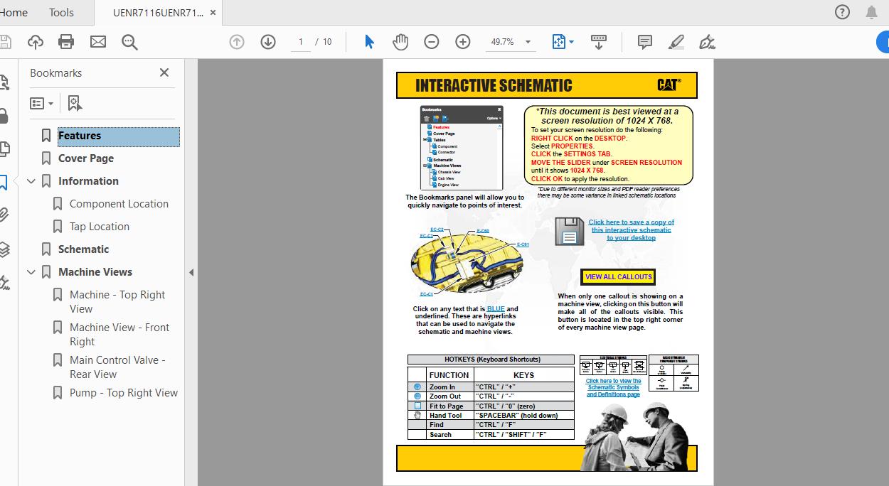 CAT 390F MGF1 UP Excavator Hydraulic Electrical System Attachment 1