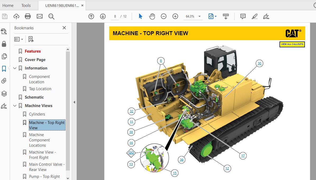 CAT 390F MGF1 UP Excavator Hydraulic Electrical System Attachment 6