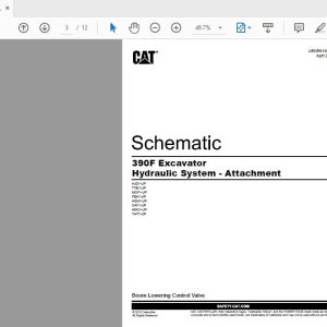 CAT 390F TYE1 UP Excavator Hydraulic Electrical System Attachment 2
