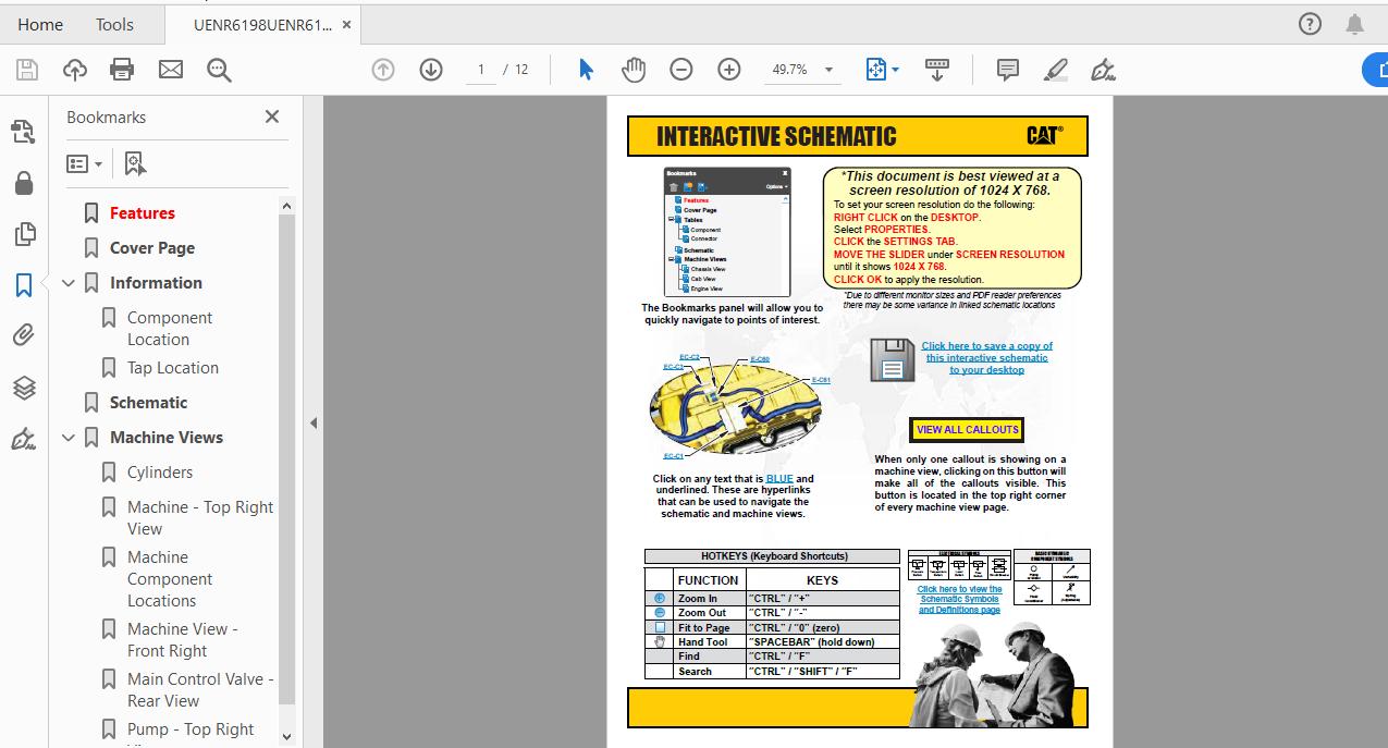 CAT 390F YHT1 UP Excavator Hydraulic Electrical System Attachment 1