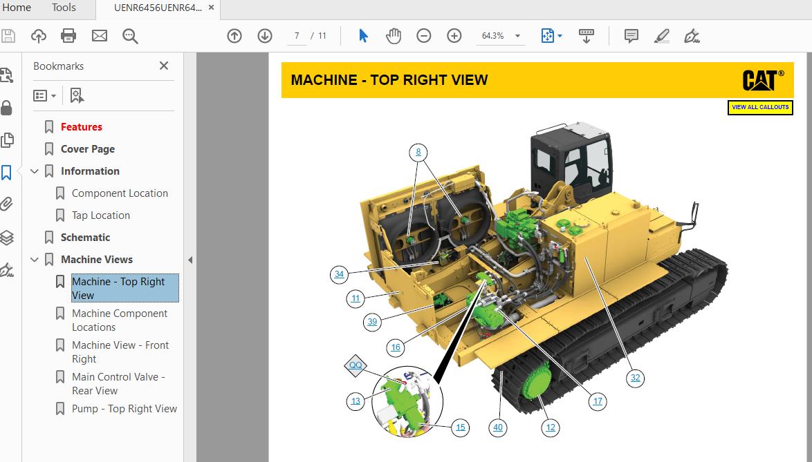CAT 390F YHT1 UP Excavator Hydraulic Electrical System Attachment 5