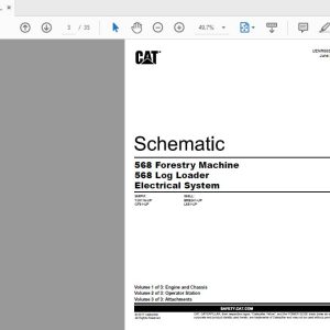 CAT 568 GF81 UP Forestry Machine Log Loader Hydraulic Electrical System 1