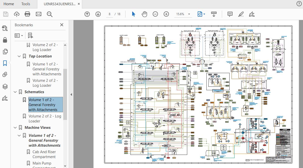 CAT 568 YJX116 UP Forestry Machine Log Loader Hydraulic Electrical System 3