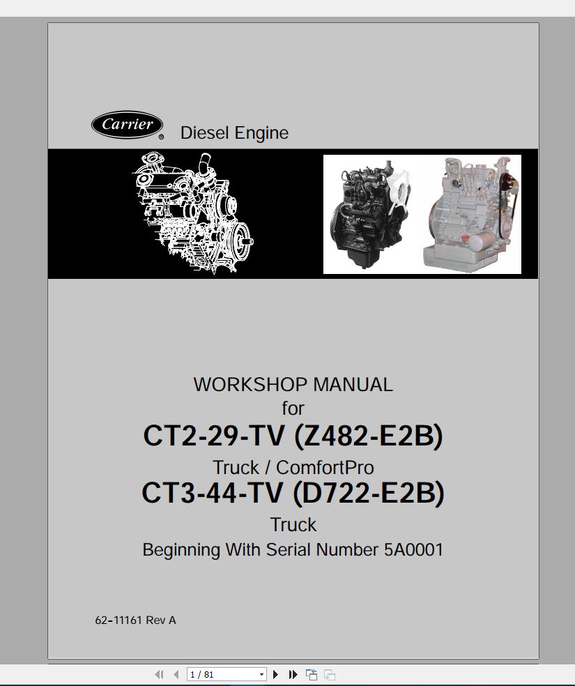 Carrier Trailer and Truck Service Manual CD5