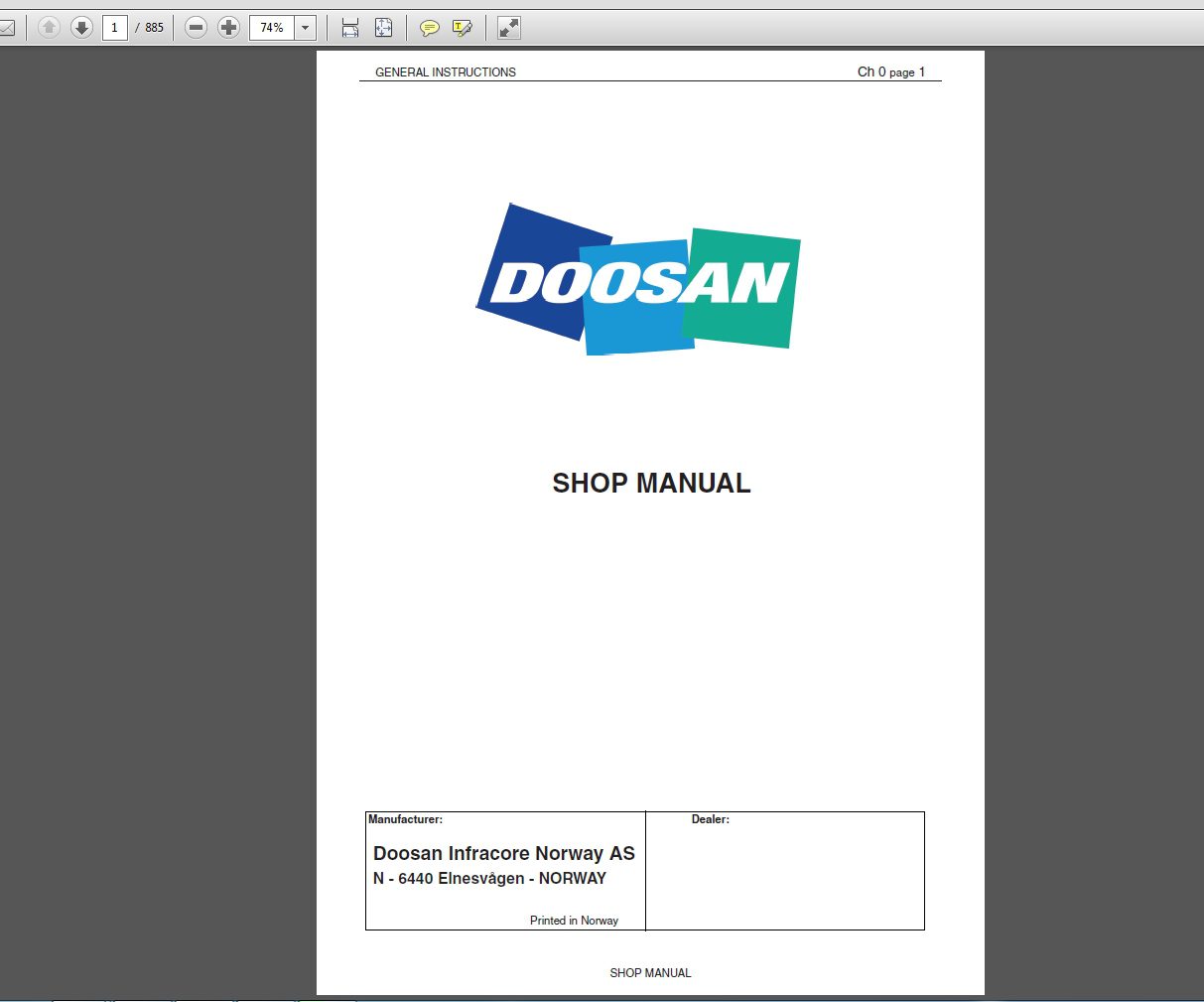 Doosan Infracore Norway AS N 6440 DA40 2 Shop Manual 1