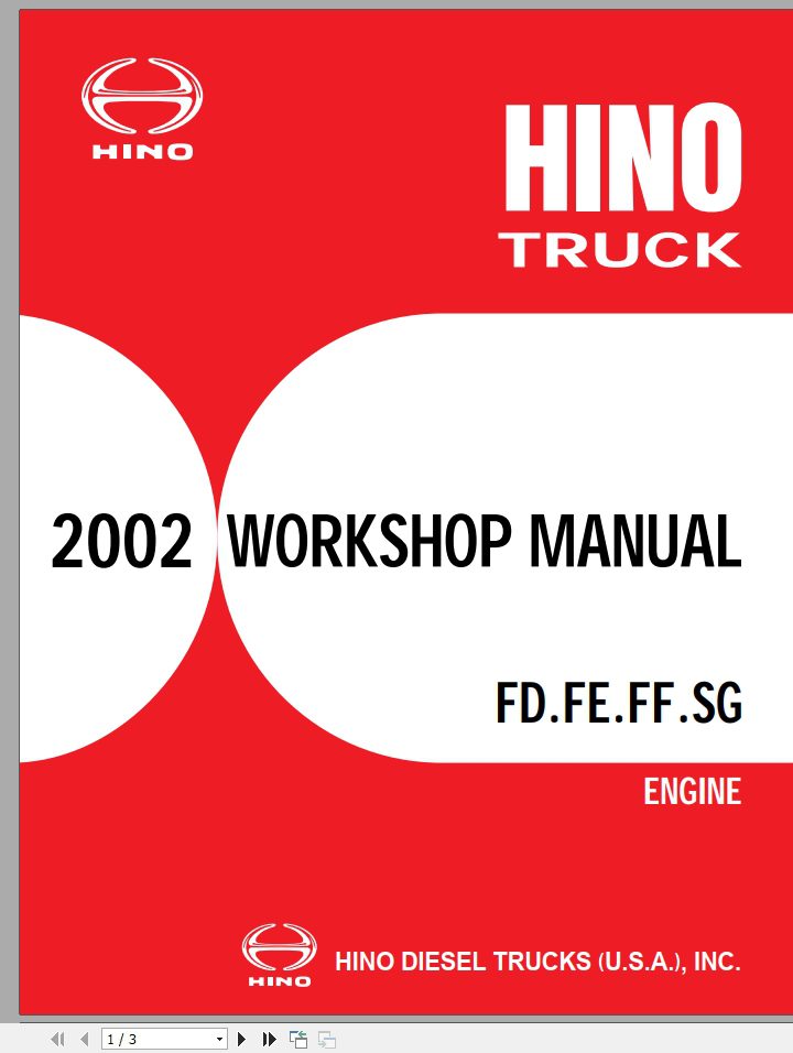 HINO Truck All Series FDFEFFSG 17 1 Workshop Manuals 2002 EN 1