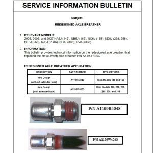 HINO Truck All Series Technical Bulletins Chassis Updates 2019 EN 5