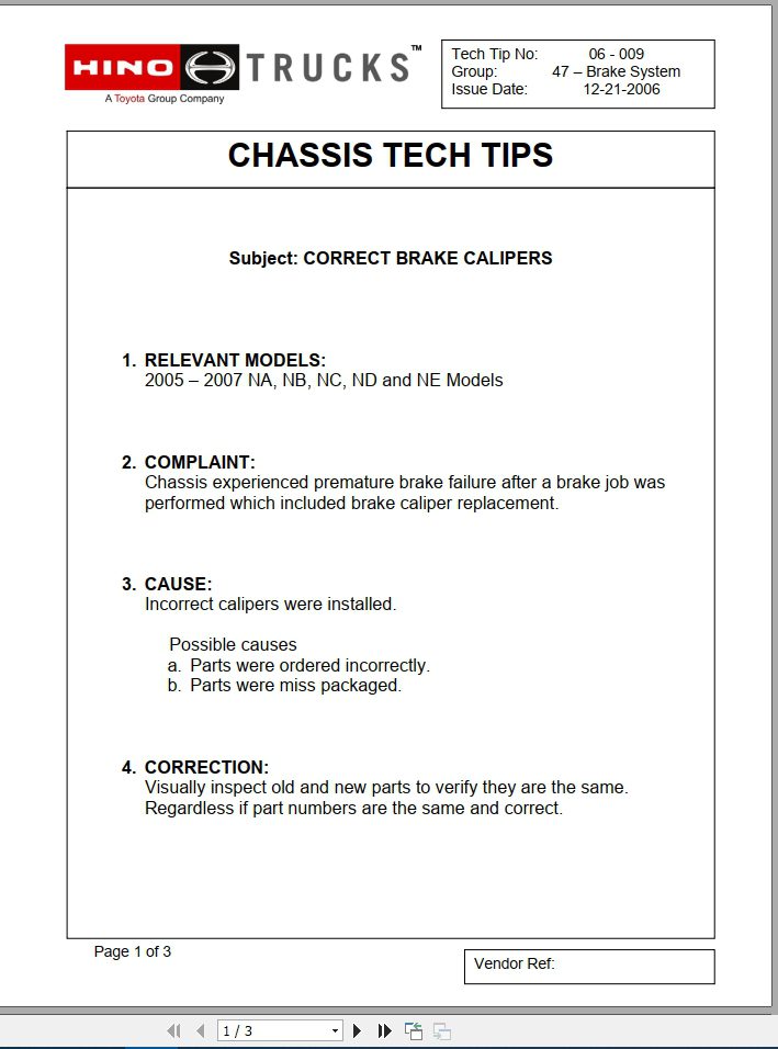 HINO Truck All Series Technical Tips Updates 2019 EN 1
