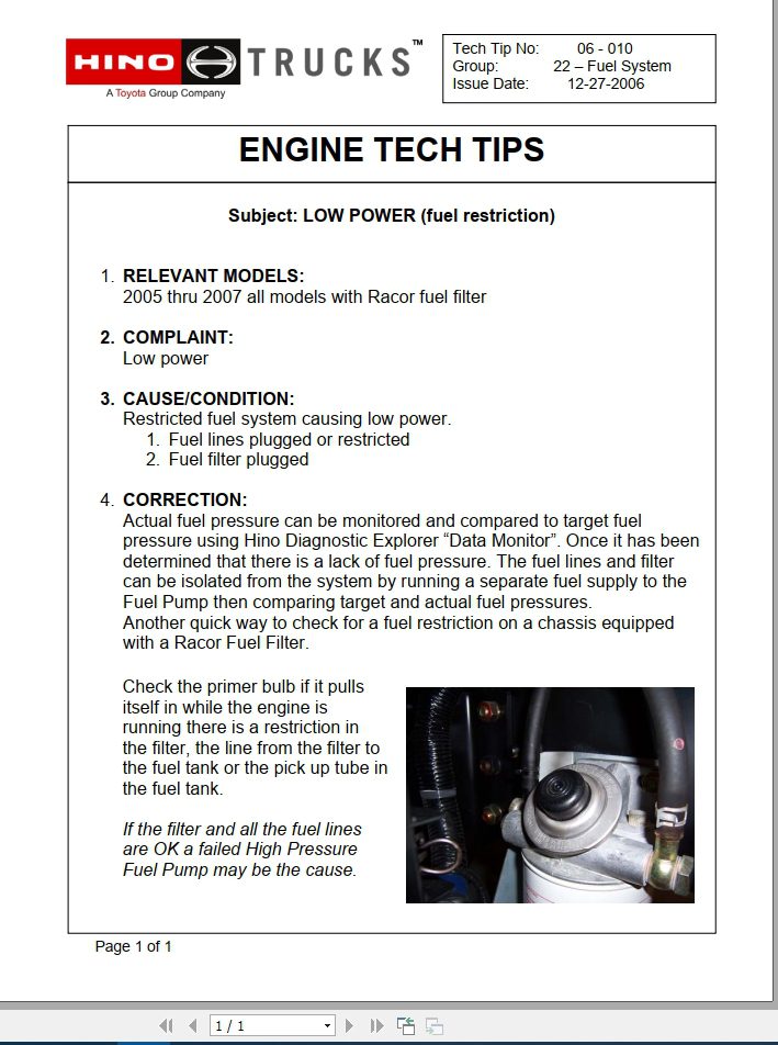 HINO Truck All Series Technical Tips Updates 2019 EN 2