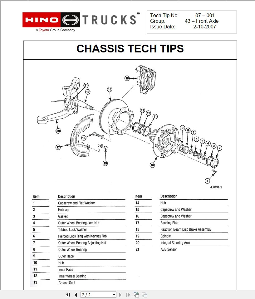 HINO Truck All Series Technical Tips Updates 2019 EN 4