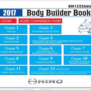 HINO Truck Body Builder Book BM1522A6USA 2017 Manuals Guides EN 1