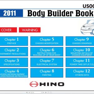 HINO Truck Body Builder Book US007 Manuals Guide 2011 EN 1