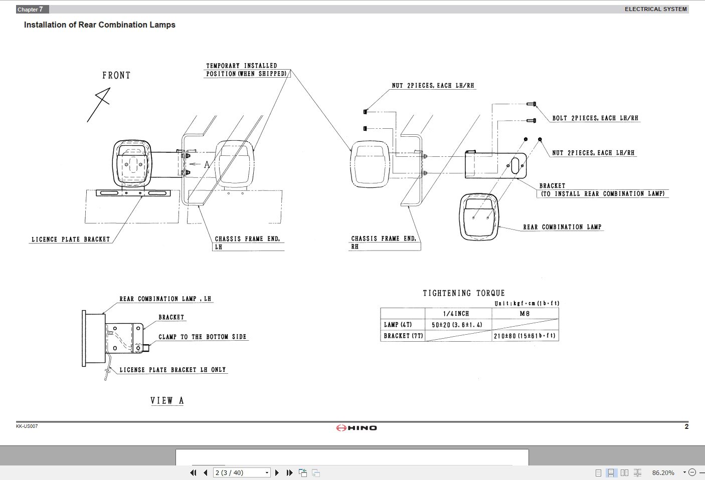 HINO Truck Body Builder Book US007 Manuals Guide 2011 EN 2