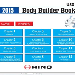 HINO Truck Body Builder Book US011 2015 Manuals Guides EN 1