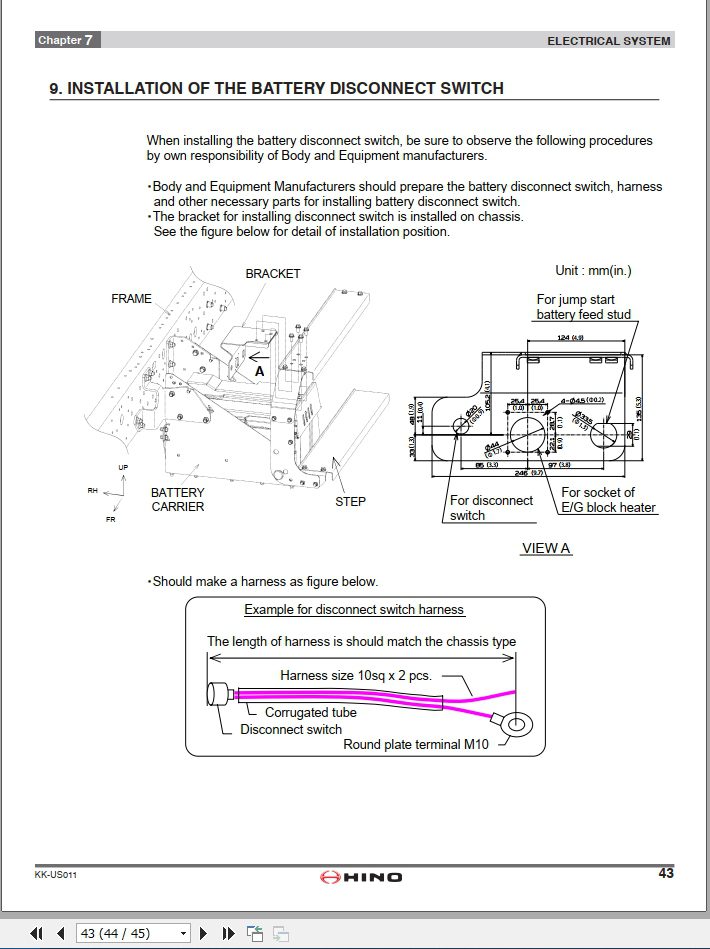 HINO Truck Body Builder Book US011 2015 Manuals Guides EN 3