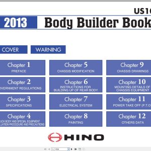 HINO Truck Body Builder Book US105 2013 EN 1
