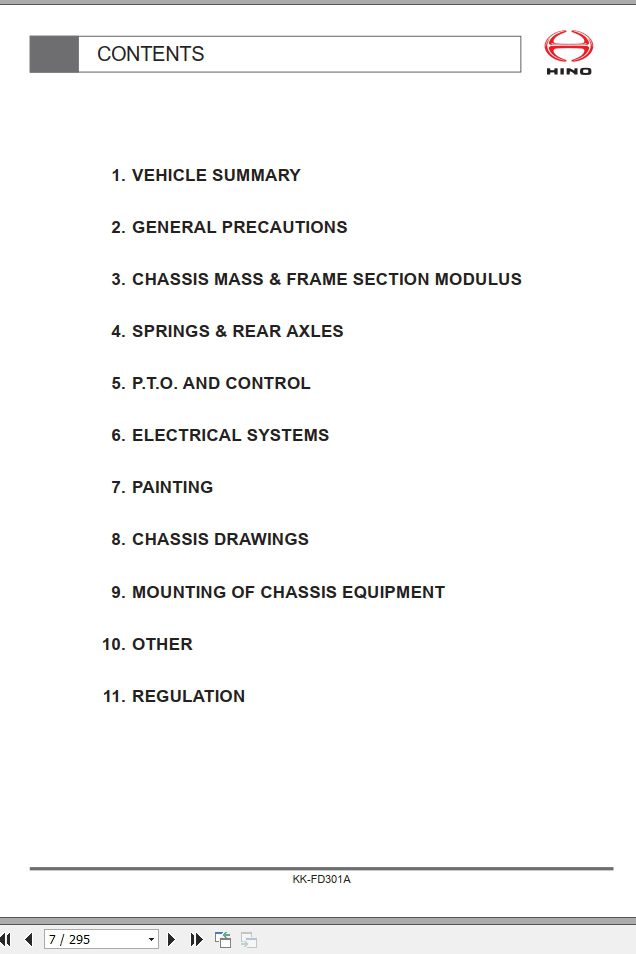 HINO Truck Chasiss All Series Workshop Manuals 2019 EN 2