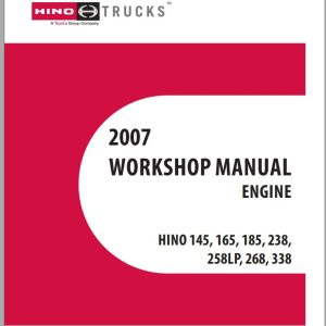 HINO Truck Engine 145 165 185 238 258LP 268 338 Workshop Manuals 2007 EN 1