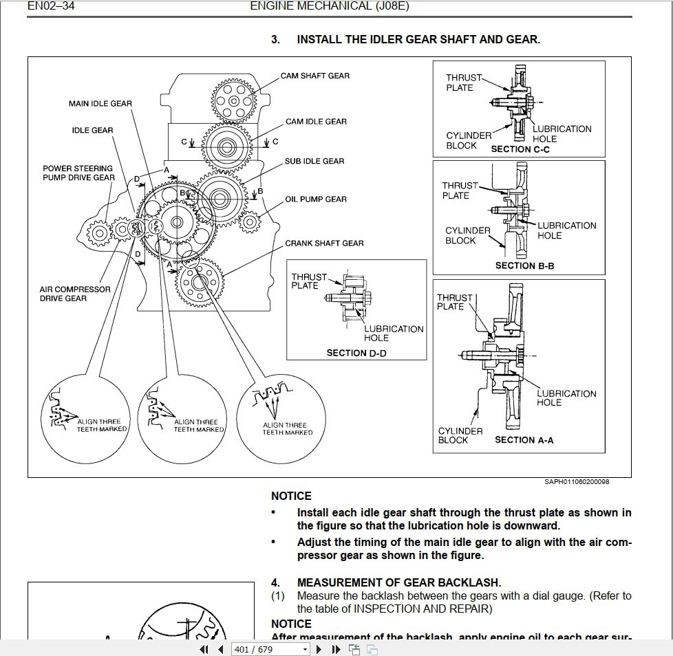 HINO Truck Engine 145 165 185 238 258LP 268 338 Workshop Manuals 2007 EN 3