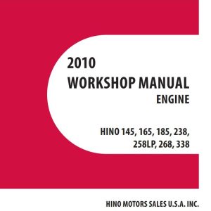 HINO Truck Engine All Series 145 165 185 238 258LP 268 338 Workshop Manuals 2010 EN 1