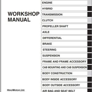 HINO Truck Engine All Series 155 155h 195 195h Workshop Manuals 2012 EN 2