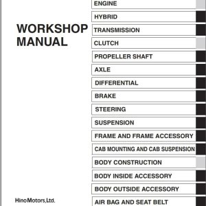 HINO Truck Engine All Series 155 155h 195 195h Workshop Manuals 2013 EN 1