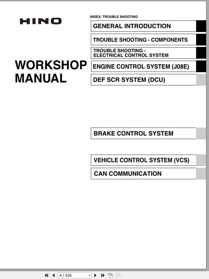 HINO Truck Engine All Series 238 258 268 338 358 Workshop Manuals 2017 EN 3