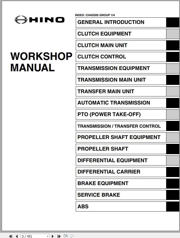 HINO Truck Engine All Series 238 258LP 268 338 Workshop Manuals 2010 EN 2