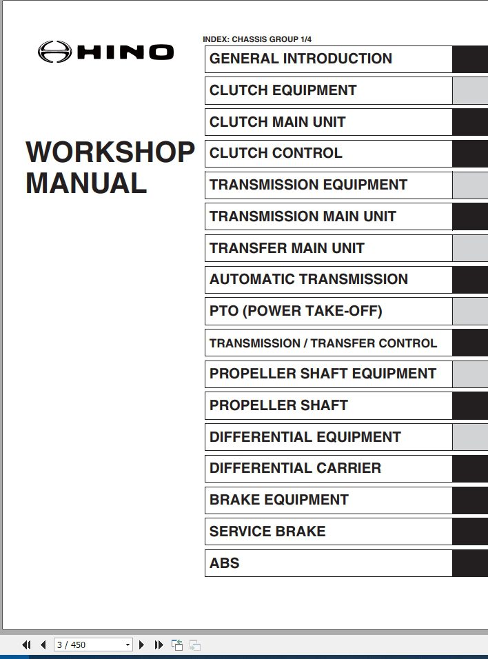 HINO Truck Engine All Series 238 258LP 268 338 Workshop Manuals 2016 EN 1