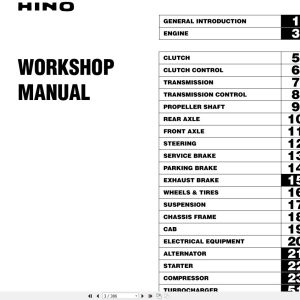 HINO Truck Engine All Series FD FE and SG Workshop Manuals 2004 EN 1