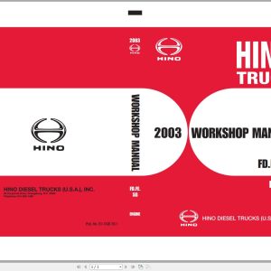HINO Truck Engine Diesel All Series FD FE and SG Workshop Manuals 2003 EN 1