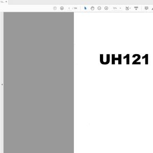 Hitachi Excavator UH121 Service Manual KM020 00 1