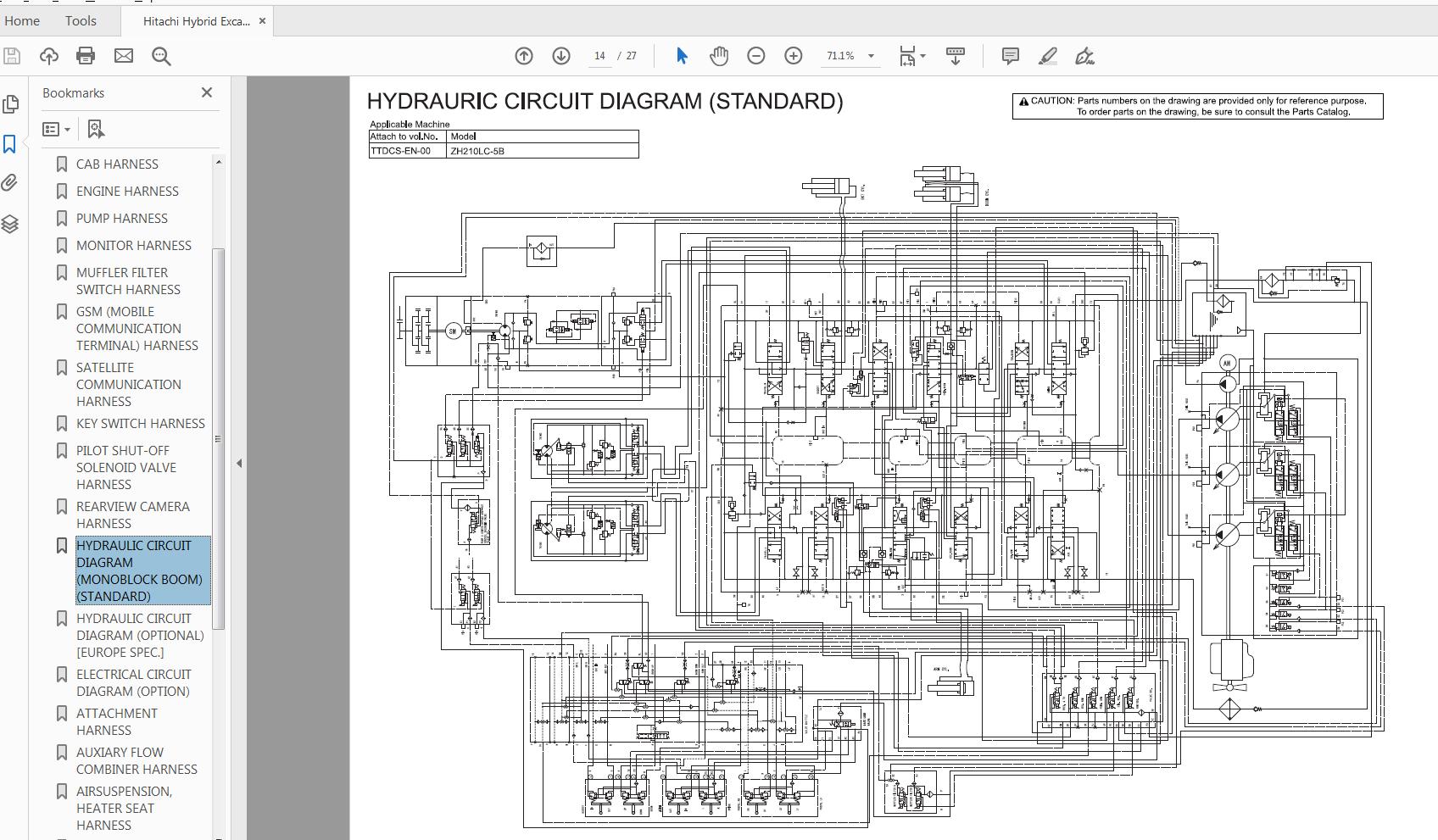 Hitachi Hybrid Excavator ZH210LC 5B Electrical Circuit Diagram TTDCS EN 0020160531 4