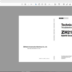 Hitachi Hybrid Excavator ZH210LC 5B Technical Manual TTDCS EN 00 1