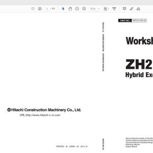 Hitachi Hybrid Excavator ZH210LC 5B Workshop Manual WDCS EN 00 1