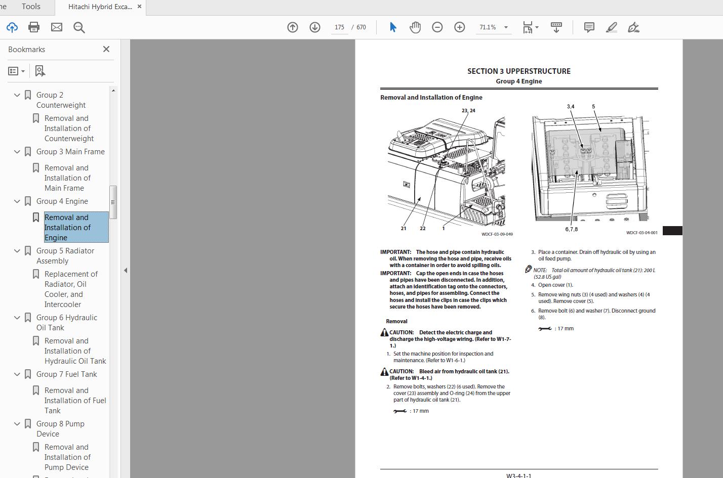 Hitachi Hybrid Excavator ZH210LC 5B Workshop Manual WDCS EN 00 3