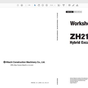 Hitachi Hybrid Excavator ZH210LC 5B Workshop Manual WDCS EN 0020140731 1