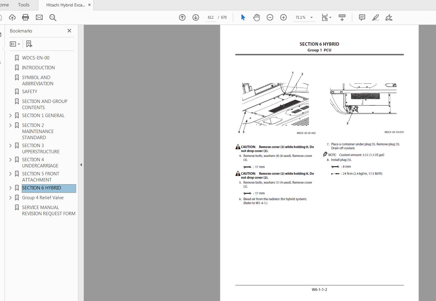 Hitachi Hybrid Excavator ZH210LC 5B Workshop Manual WDCS EN 0020141020 4
