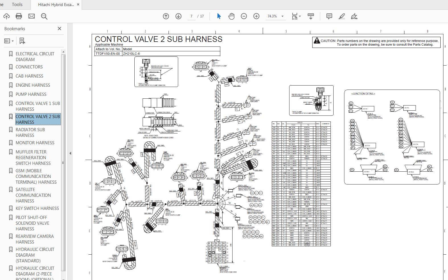 Hitachi Hybrid Excavator ZH210LC 6 Electrical Circuit Diagram TTDFX50 EN 00 2