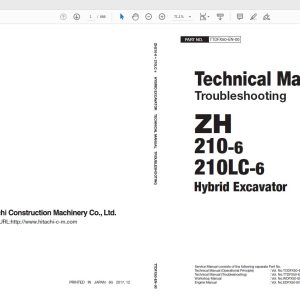 Hitachi Hybrid Excavator ZH210 210LC 6 Technical Manual TTDFX50 EN 00 1