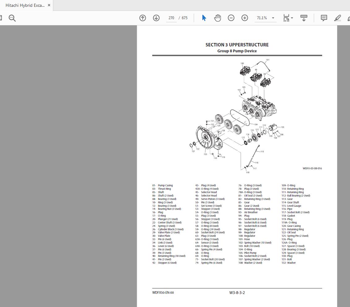 Hitachi Hybrid Excavator ZH210 210LC 6 Workshop Manual WDFX50 EN 00 3