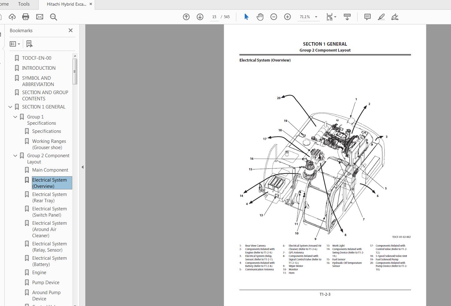 Hitachi Hybrid Excavator ZH210 210LC A Technical Manual TODCF EN 0020140714 2