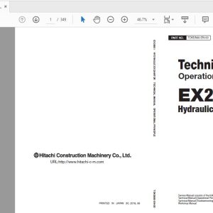 Hitachi Hydraulic Exacavator EX2600 7 Technical Manual TOKEA90 EN 00 1
