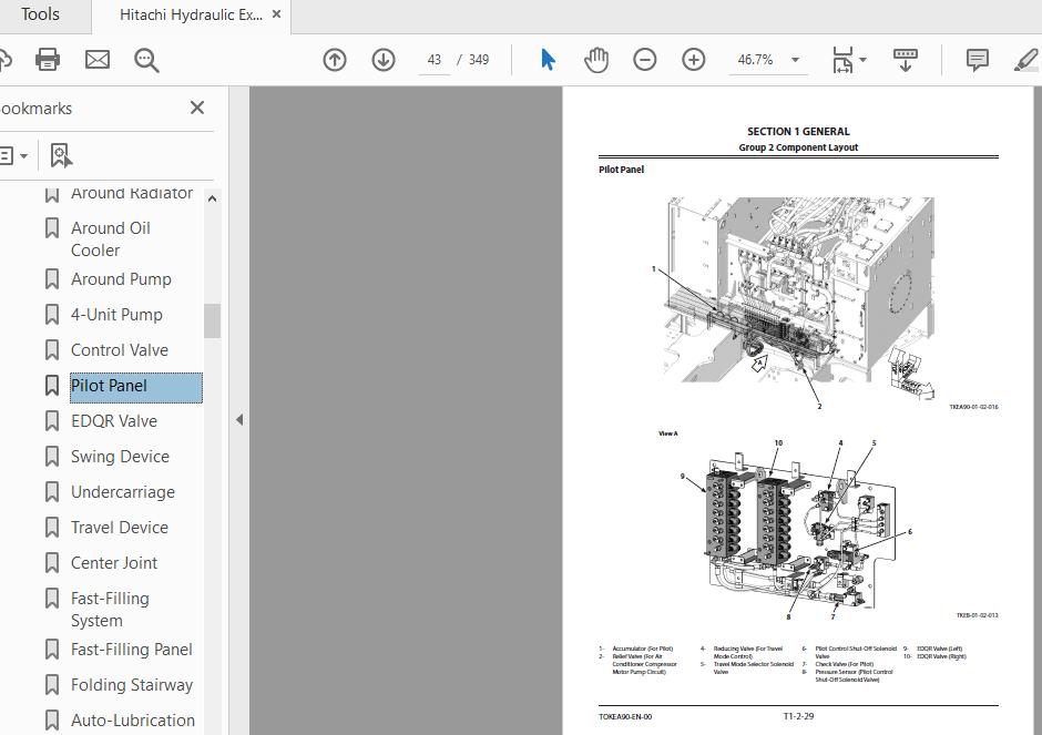 Hitachi Hydraulic Exacavator EX2600 7 Technical Manual TOKEA90 EN 00 2