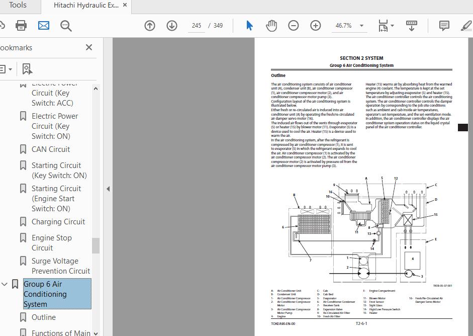 Hitachi Hydraulic Exacavator EX2600 7 Technical Manual TOKEA90 EN 00 4