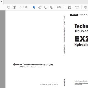 Hitachi Hydraulic Exacavator EX2600 7 Technical Manual TTKEA90 EN 00 1