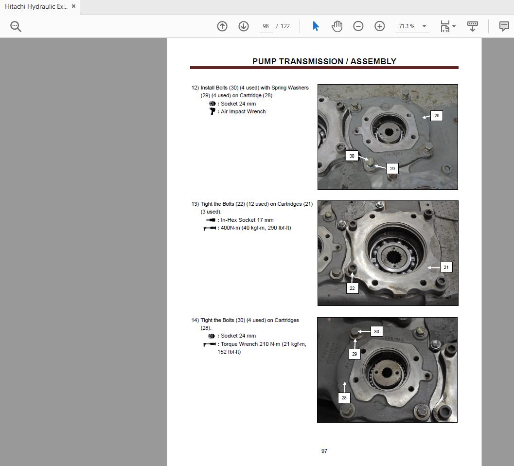Hitachi Hydraulic Excavator EX1200 5 EX1200 6 Workshop Manual WSD PDE 17F 1 4