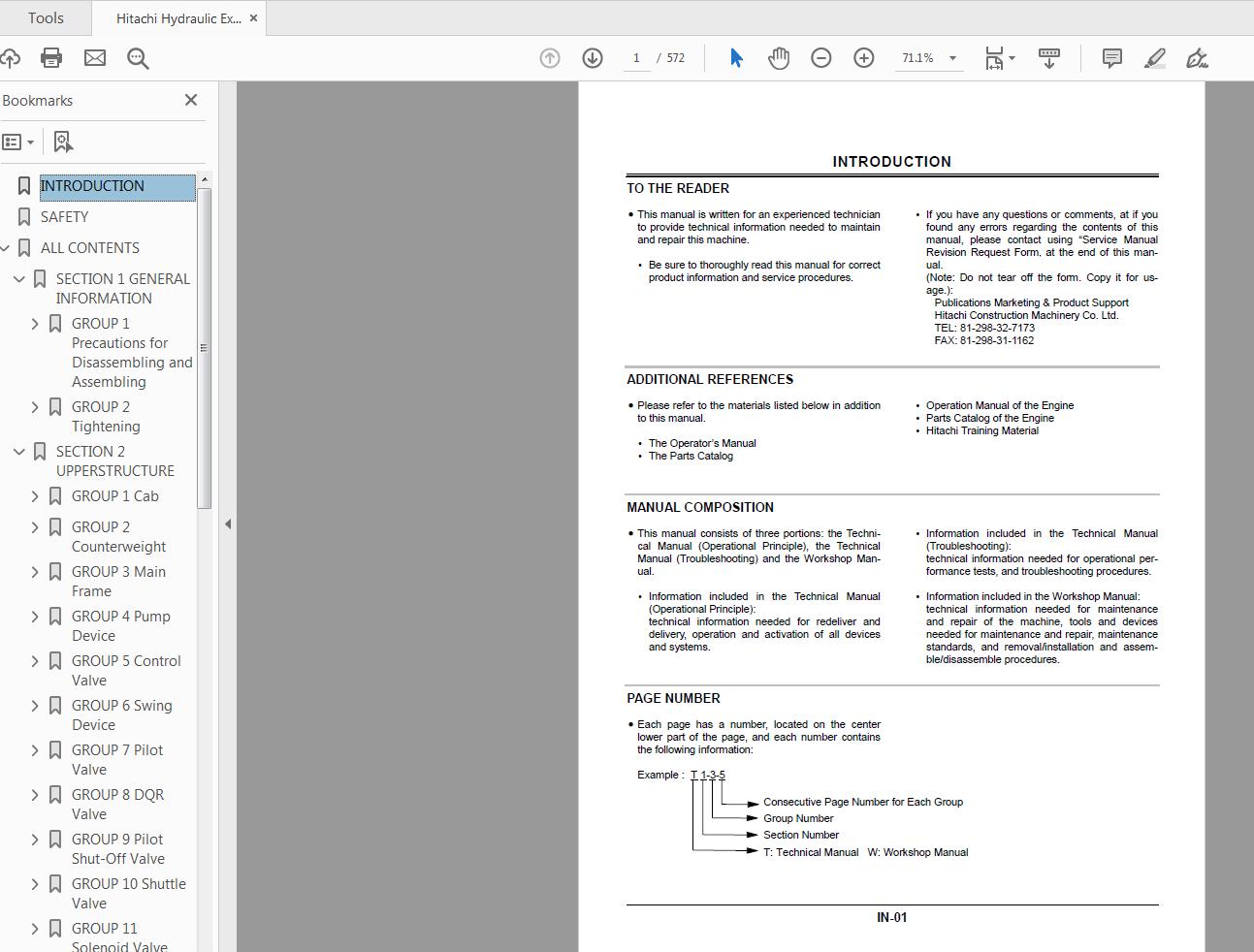 Hitachi Hydraulic Excavator EX1200 6 Technical Manual W18BE 00 1