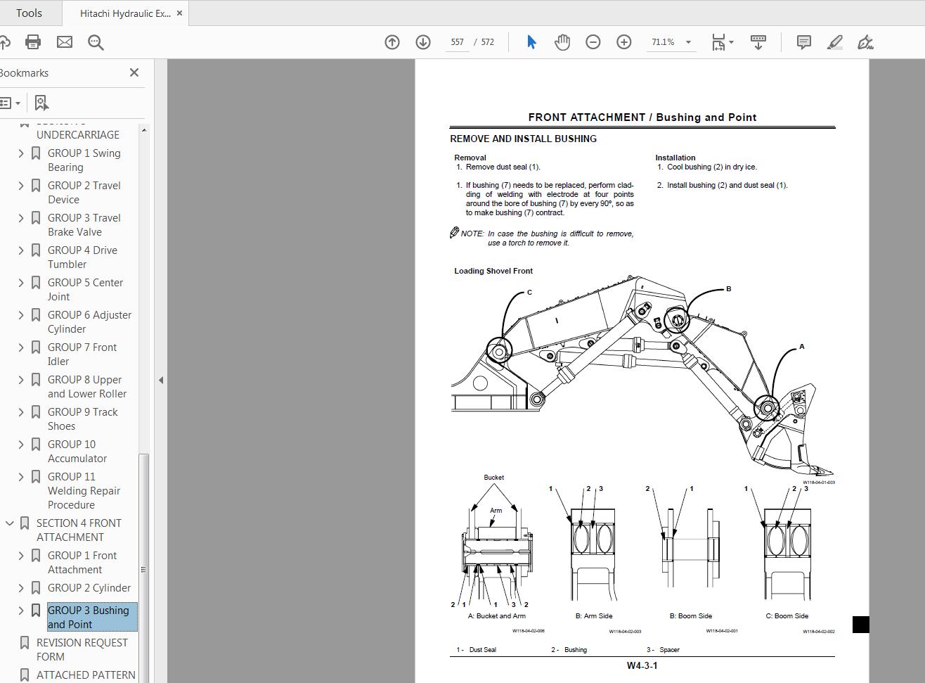 Hitachi Hydraulic Excavator EX1200 6 Technical Manual W18BE 00 4